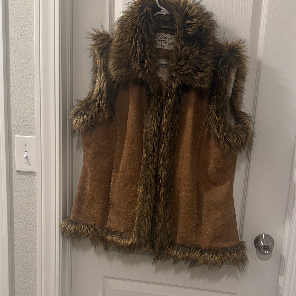 Cozy Brown Faux Fur Women's Vest
